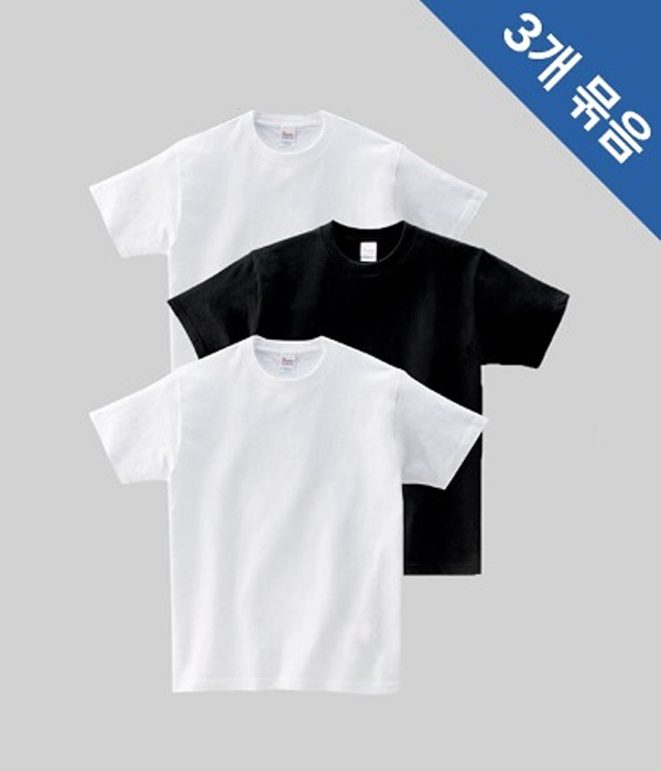[1+1+1/3팩]네츄럴 라운드 반팔 티셔츠 T#TM002
